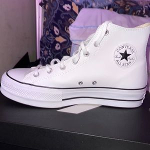 White platform converse